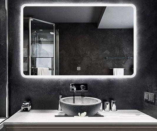 Espejo rectangular con luz led